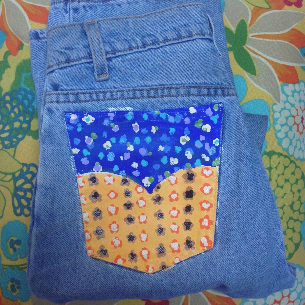 "Groovy Garden Mama" Vintage Jeans